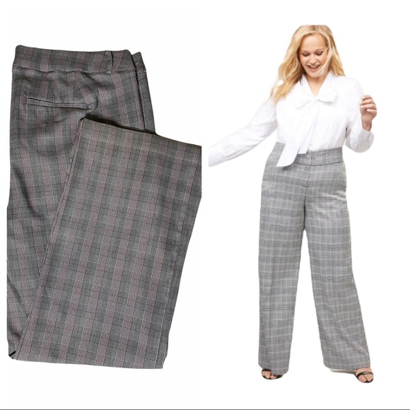 Allie Wide Leg Plaid Pant 26r | Poshmark